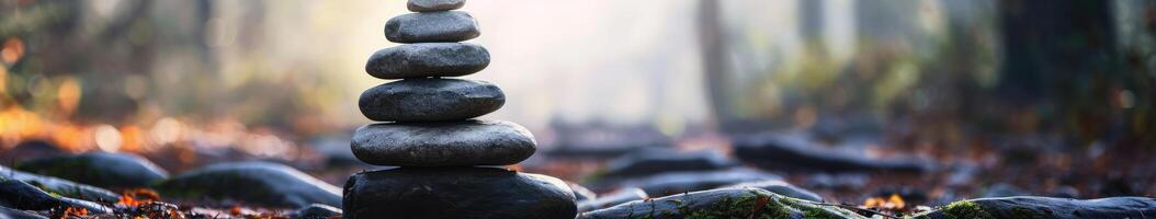 Stack of Rocks Amidst Forest photo