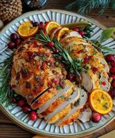 Cranberry and Rosemary Roasted Turkey photo