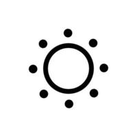 Cute sun icon. Brightness control. vector