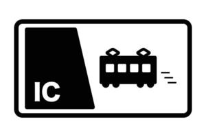 Train IC card icon. vector
