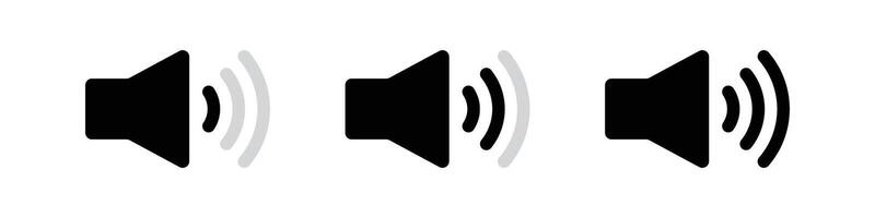 Sound level. Volume level icon set. vector