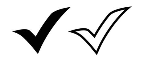 Check mark icon set. Success, Confirm. vector