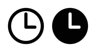 A set of clock icons. Time. Timers and stopwatches. vector