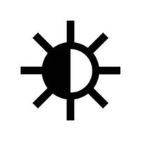 Brightness control icon. Sun icon. vector