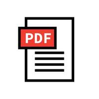 icons for PDF files. Ideal for displaying in electronic documents. vector