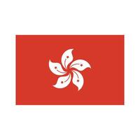 Hong Kong flag. Hong Kong Special Administrative Region. vector