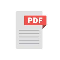 PDF file icon. Electronic documents. vector