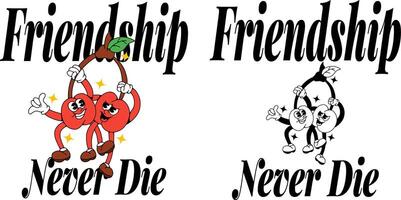 Double Cherries,A Symbol of Enduring Friendship Their cheerful red hues and plump, juicy forms exude an aura of joy and togetherness, as if whispering tales of shared laughter and heartwarming vector