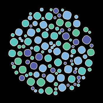 set of minimal backgrounds with organic abstract shapes and sample text in pastel colors vector