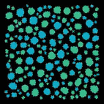 set of minimal backgrounds with organic abstract shapes and sample text in pastel colors vector