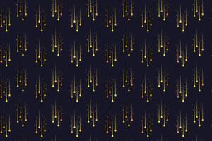 Seamless pattern of shooting stars on a dark background vector