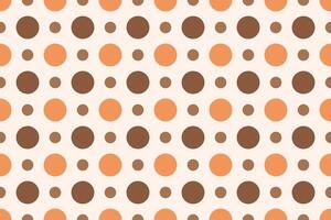orange and brown polka dots on a white background vector