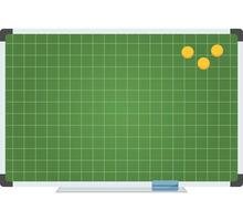Empty White board with checkered pattern vector