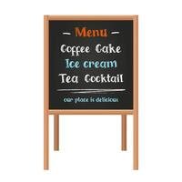 Blackboard Menu with Handwritten text vector