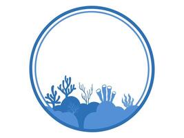Under Sea Frame Background Illustration vector