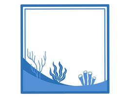 Coral Reefs Summer Frame Background Illustration vector