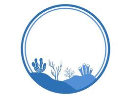 Underwater Summer Frame Background Illustration vector