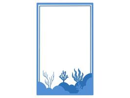 Underwater Summer Frame Background Illustration vector
