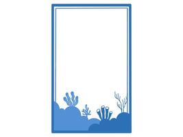 Under Sea Frame Background Illustration vector