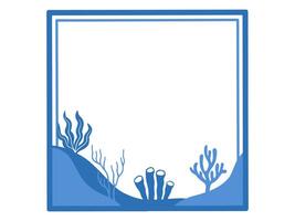 Underwater Summer Frame Background Illustration vector