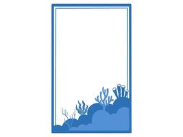 Coral Reefs Summer Frame Background Illustration vector