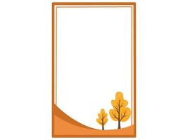 Yellow Autumn Tree Frame Background vector