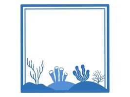Underwater Summer Frame Background Illustration vector