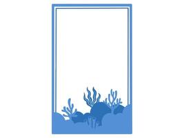 Coral Reefs Summer Frame Background Illustration vector