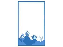 Under Sea Frame Background Illustration vector