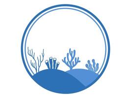 Under Sea Frame Background Illustration vector