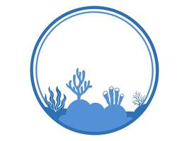 Coral Reefs Summer Frame Background Illustration vector