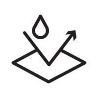 Water repellent surface icon Black line art logo vector