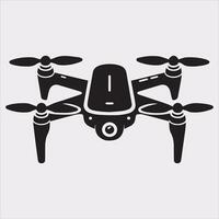 drone silhouette illustration on white background vector