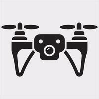 drone silhouette illustration on white background vector