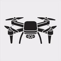 drone silhouette illustration on white background vector