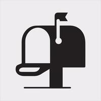 Mailbox symbol silhouette on white background vector