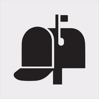 Mailbox symbol silhouette on white background vector