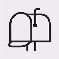 Mailbox symbol silhouette on white background vector