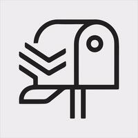 Mailbox symbol silhouette on white background vector