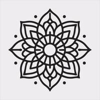 mandala silhouette on white background vector