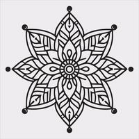 mandala silhouette on white background vector