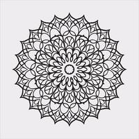 mandala silhouette on white background vector