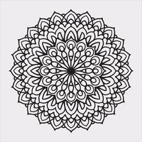 mandala silhouette on white background vector