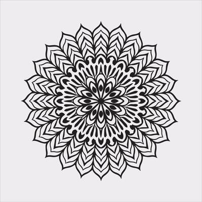 mandala silhouette on white background