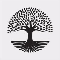 tree logo silhouette on white background vector
