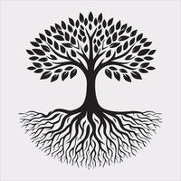 tree logo silhouette on white background vector