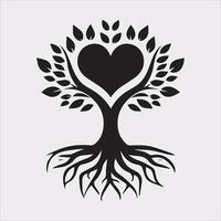 tree logo silhouette on white background vector