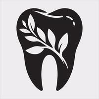 Tooth silhouette on white background vector