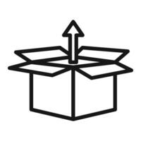 Unpack icon Black line art logo vector