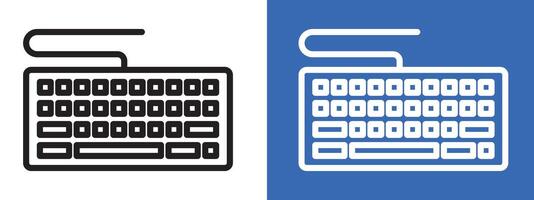 Keyboard icon logo sign set outline vector